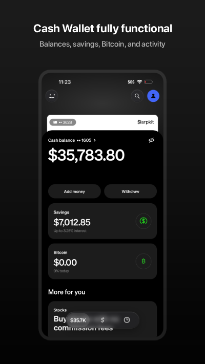 Cash Wallet Simulator: Cash wallet fully functional