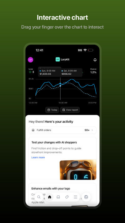 Store Dashboard Simulator: Interactive chart
