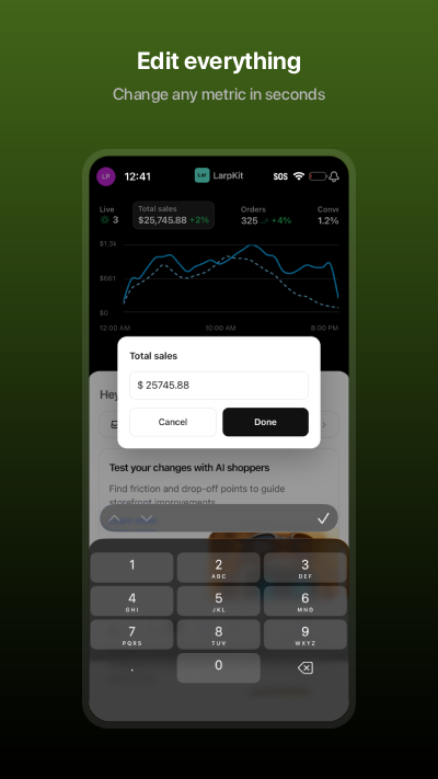 Store Dashboard Simulator: Edit everything